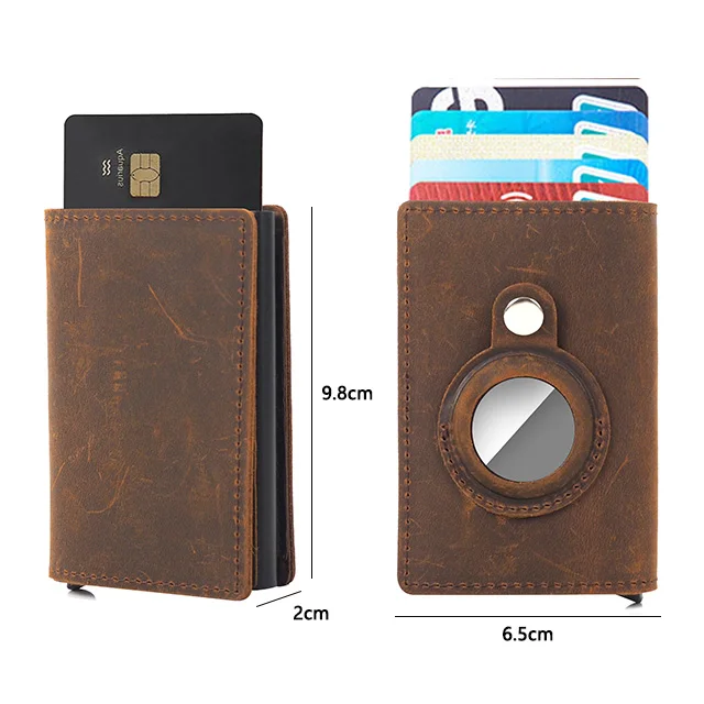 Fashion Smart Automatic Pop Up Wallet Vintage Men Leather Wallet