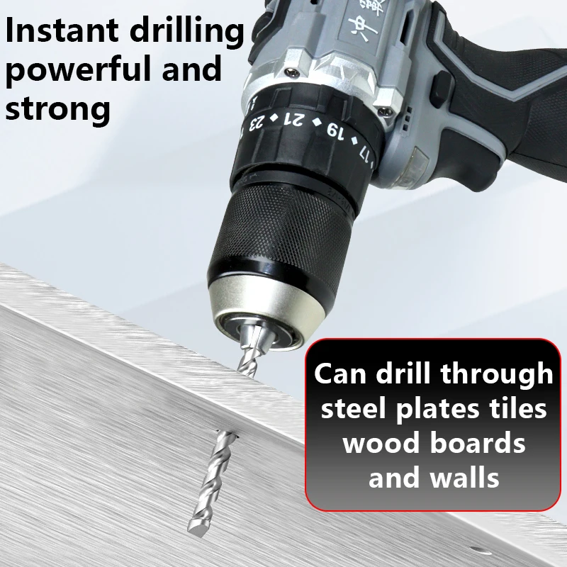 16.8V Gray Lithium Battery Impact Drill Engineered for Heavy-Duty Performance Meet your daily needs at home