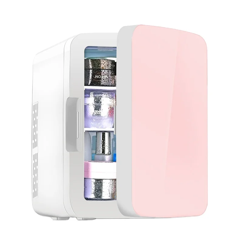 10L Home bedroom portable led light thermoelectric skincare makeup cosmetic mini fridge with mirror