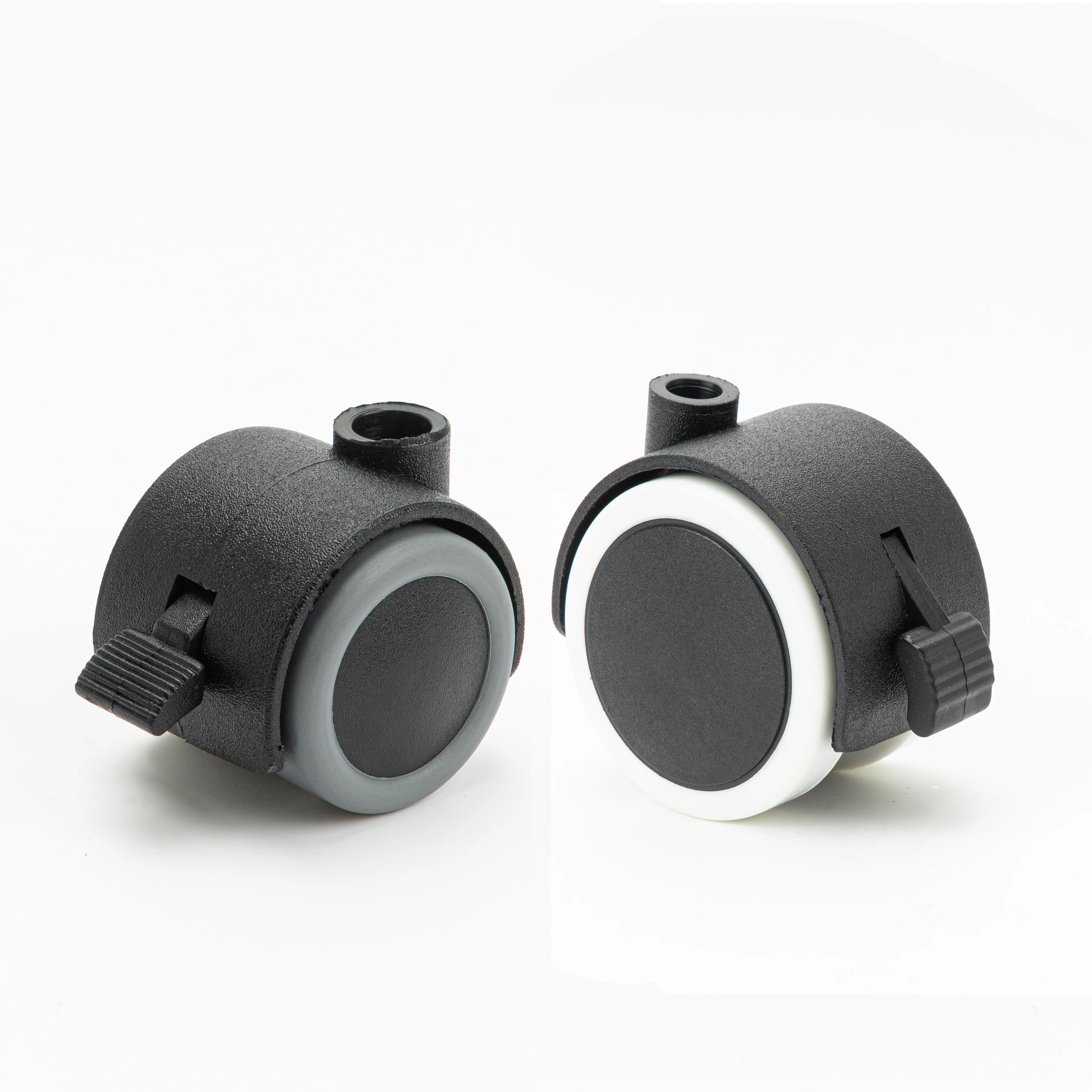 2 Inch 50mm Black Replacement Furniture Swivel Casters Wheel Castor With Side Brake