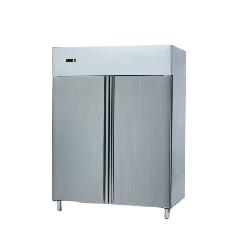 Commercial Hotel Industry Upright Refrigerator CFC Free 2 Doors Fridge Stainless Steel Fridge and Freezer