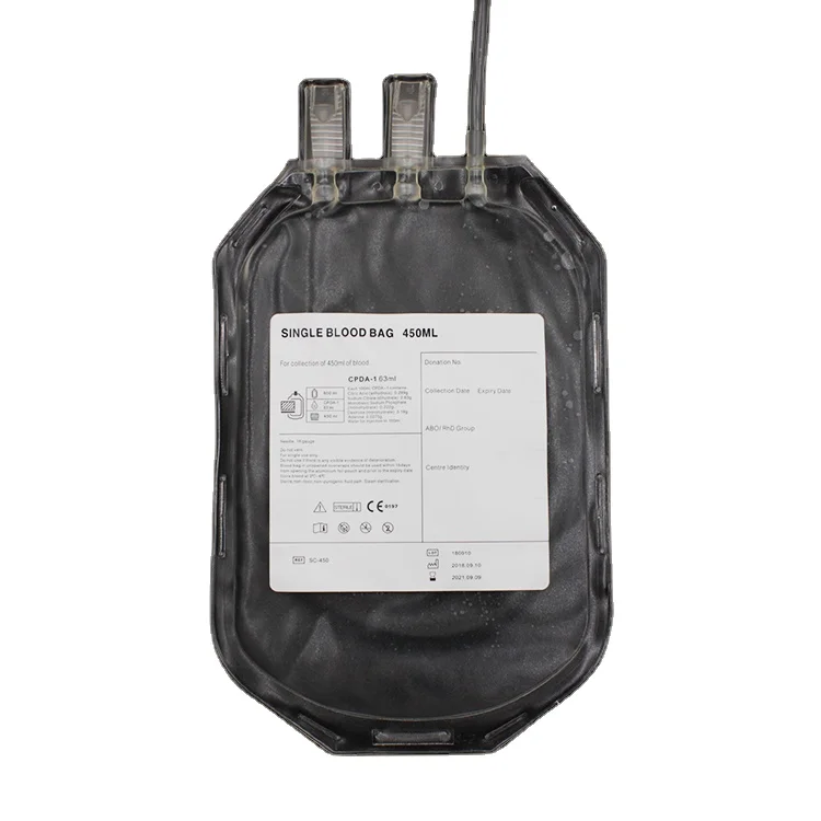 good price china manufacturers medical single triple 350ml 450ml size plastic empty enta plasma blood bags for sale