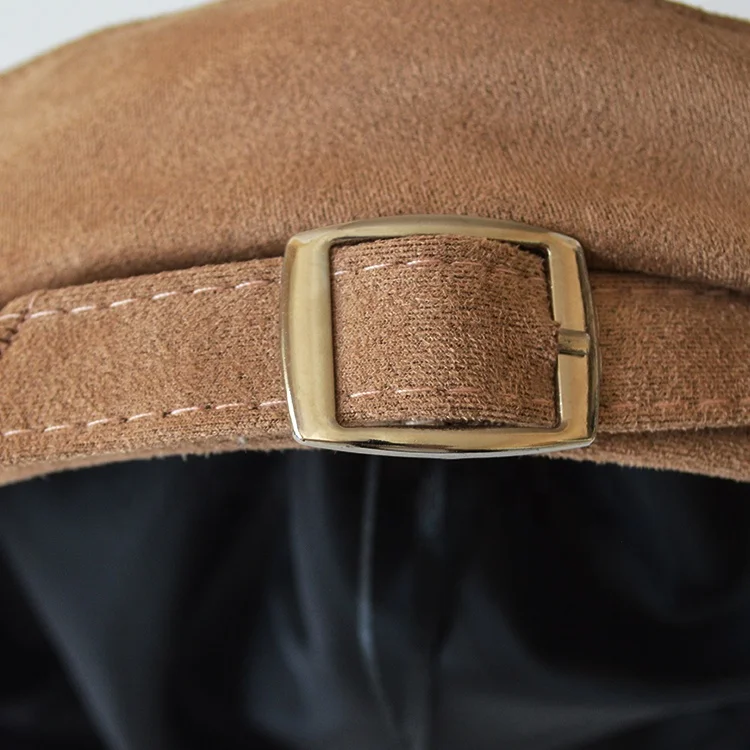 Plain Glengarry Suede 4 Panels Newsboy Woman Cap Beret Hat Adult Spring Autumn Winter Outdoor Beret Hats