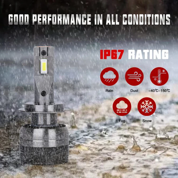 2*pieces Oem 80w Fanless Vehicle Mini H4 H1 H3 H7 9005 Hb3 9006 Truck Led Head Light Bulbs H11 16000lm H7 Led Headlight For Auto