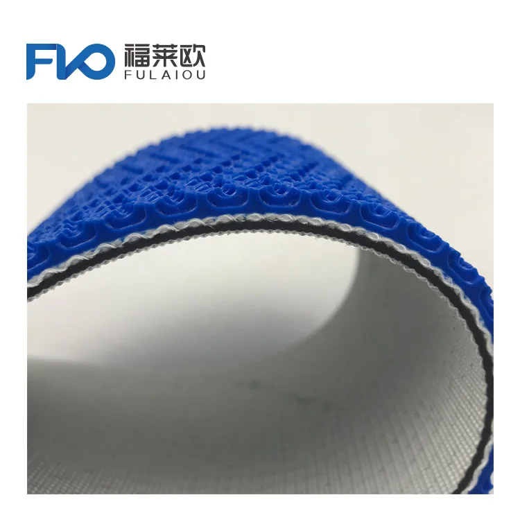 Grass PVC Conveyor Belt Blue Rubber Belt PVC Grip Top Conveyor Belt