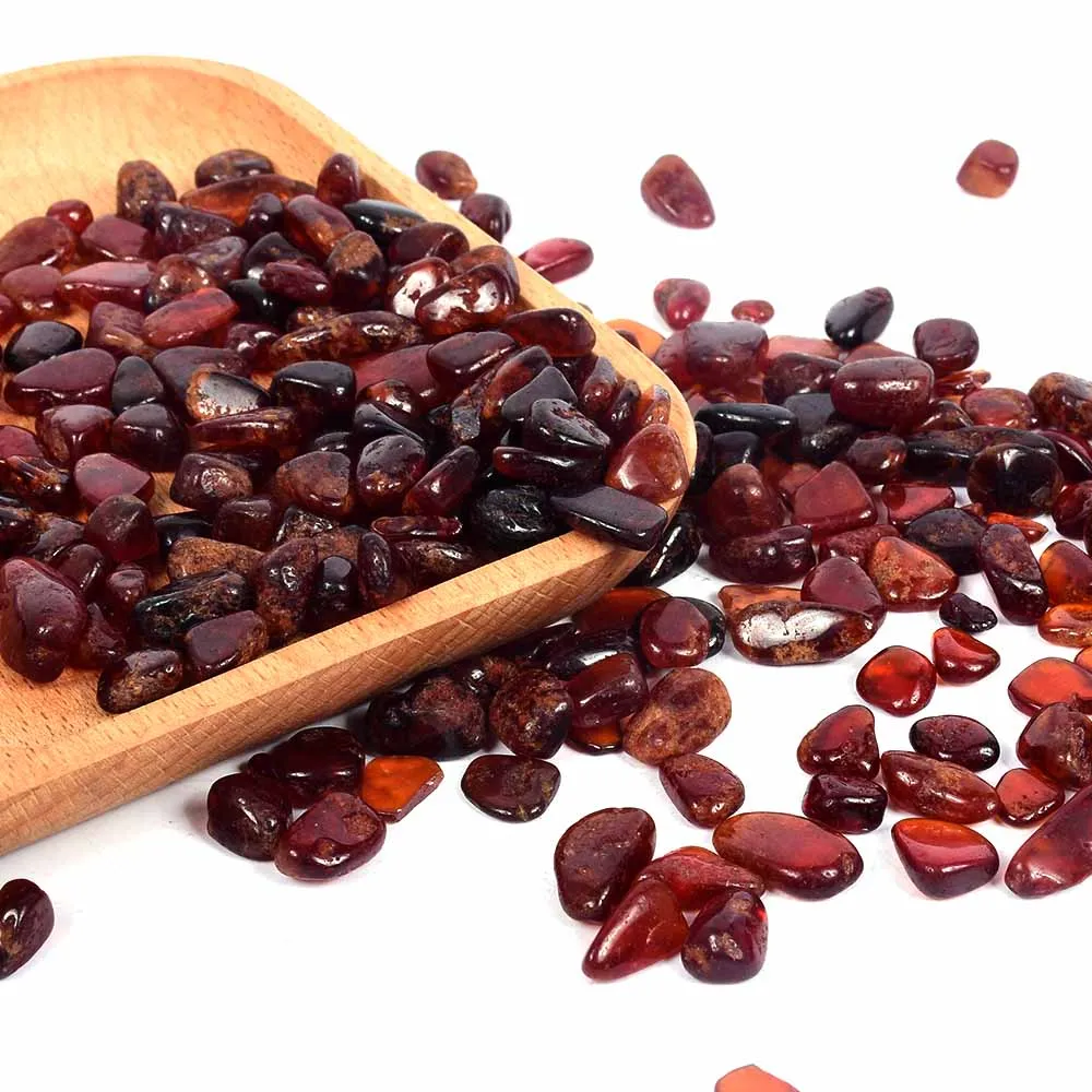 Wholesale tumbled rolling stone natural quartz decoration orange garnet crystal gravel