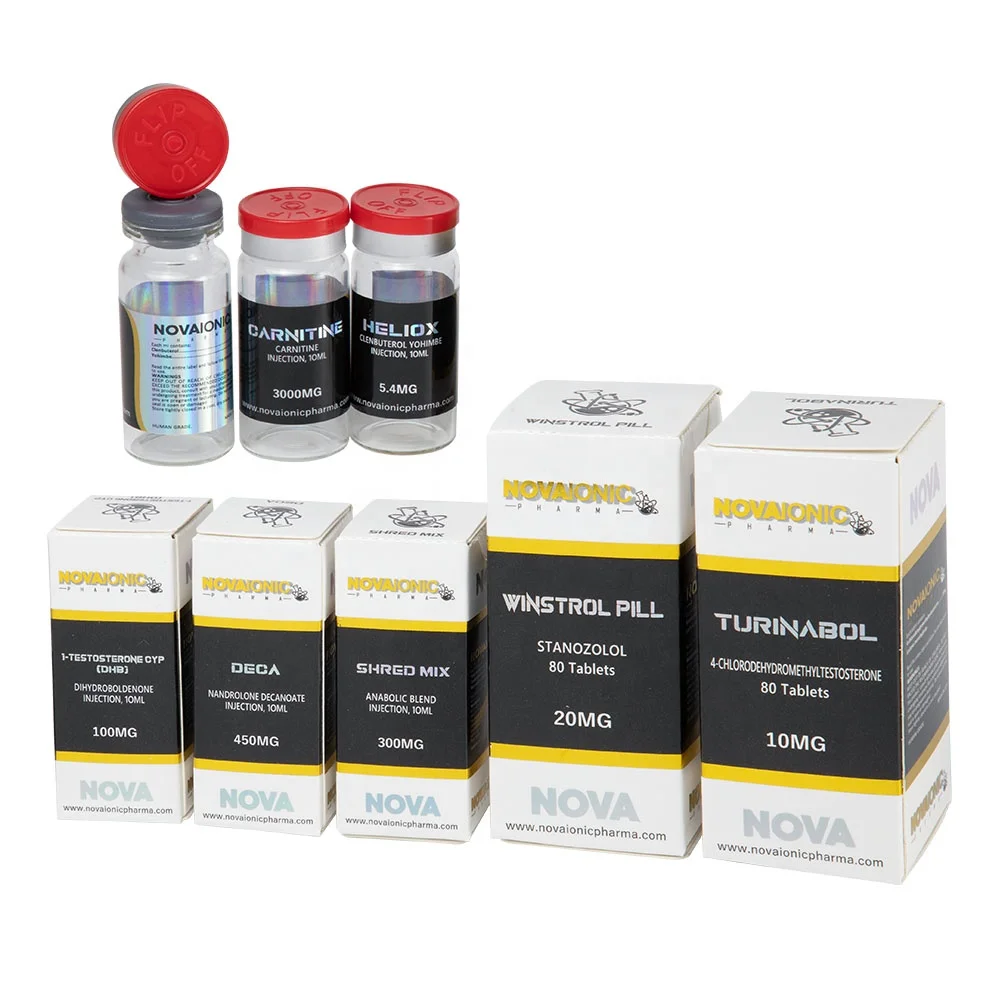 Custom Printed Waterproof Bodybuilding Pharmaceutical Packaging 10Ml Steroid Vial Labels And Boxes