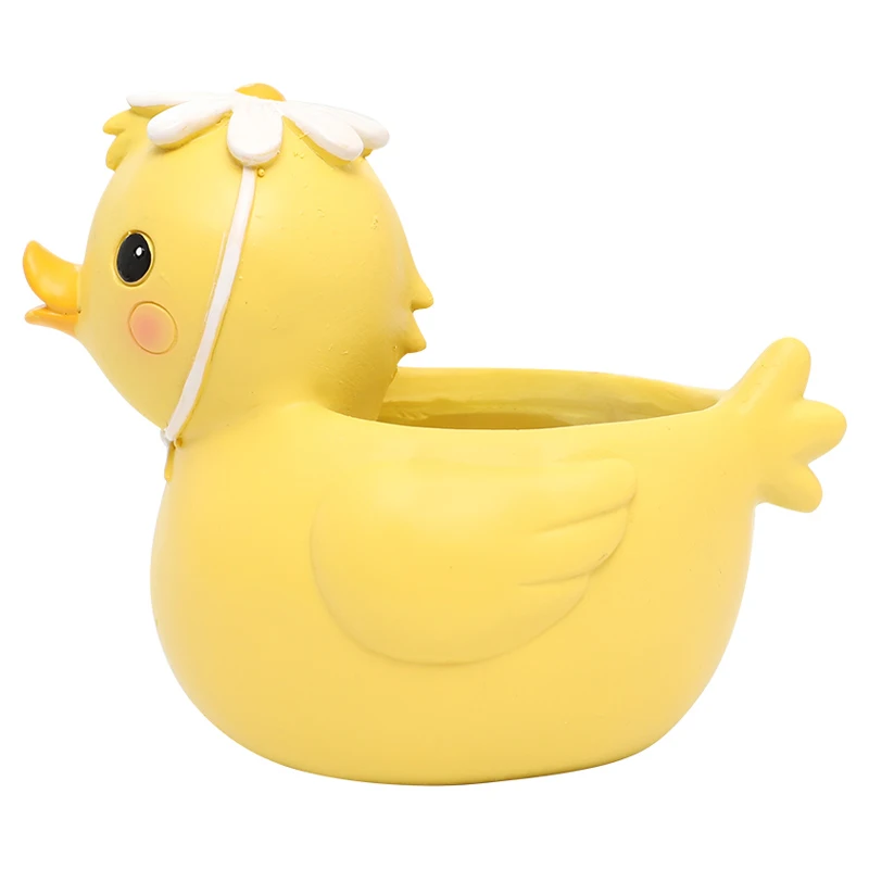 Roogo flower and plant bonsai the lazy time lovely animal polyresin desktop decor flower pots