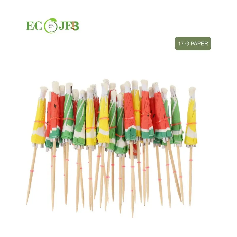 100sets Cocktail Picks Disposable Umbrella Toothpicks for Drinks Decoration