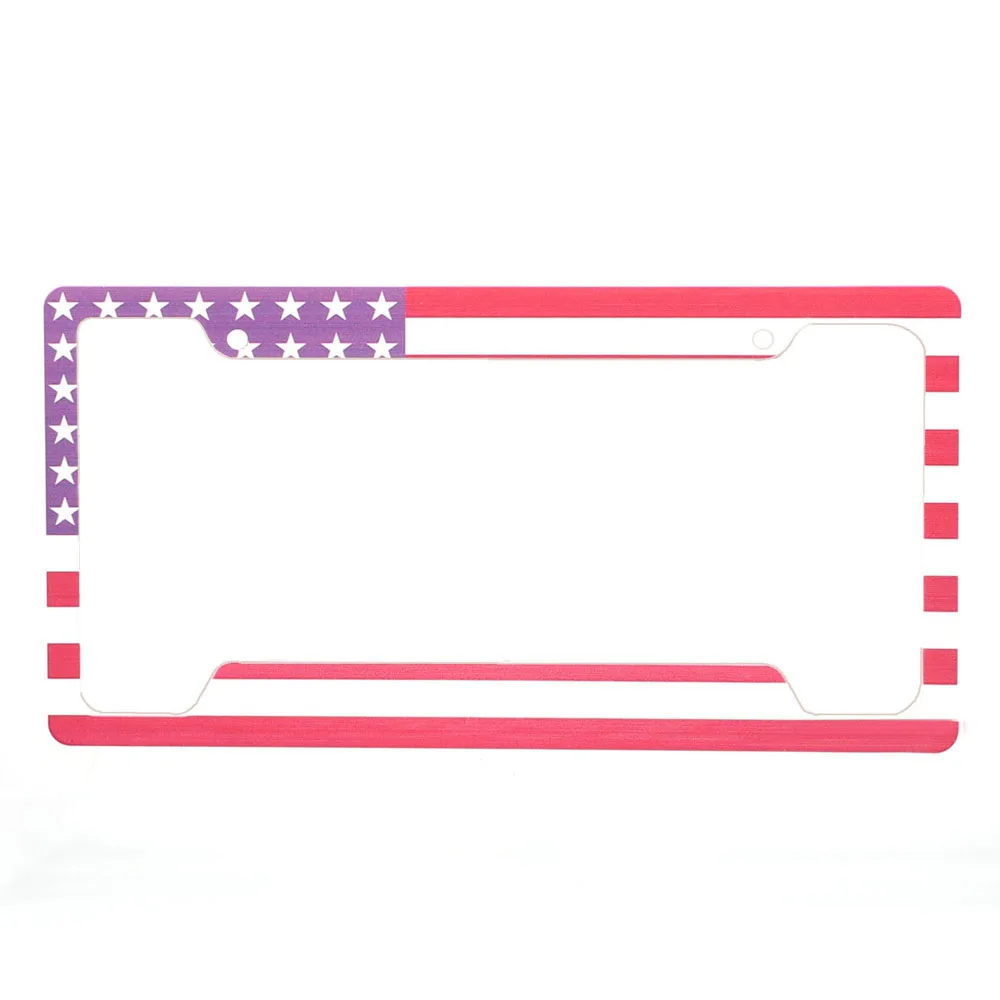 Custom car american standard license plate frame full color ABS plastic plate cover personal design plate holder