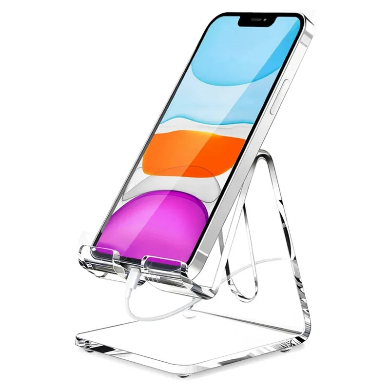 Acrylic Clear Tablet Stand Durable Adjustable Folding PC Support Holder Stand Accessories Crystal Bracket for IPad Air/iPhone
