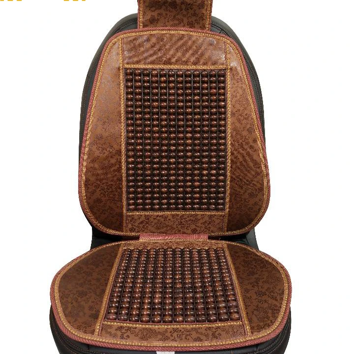 Wood bead car seat cover in summer