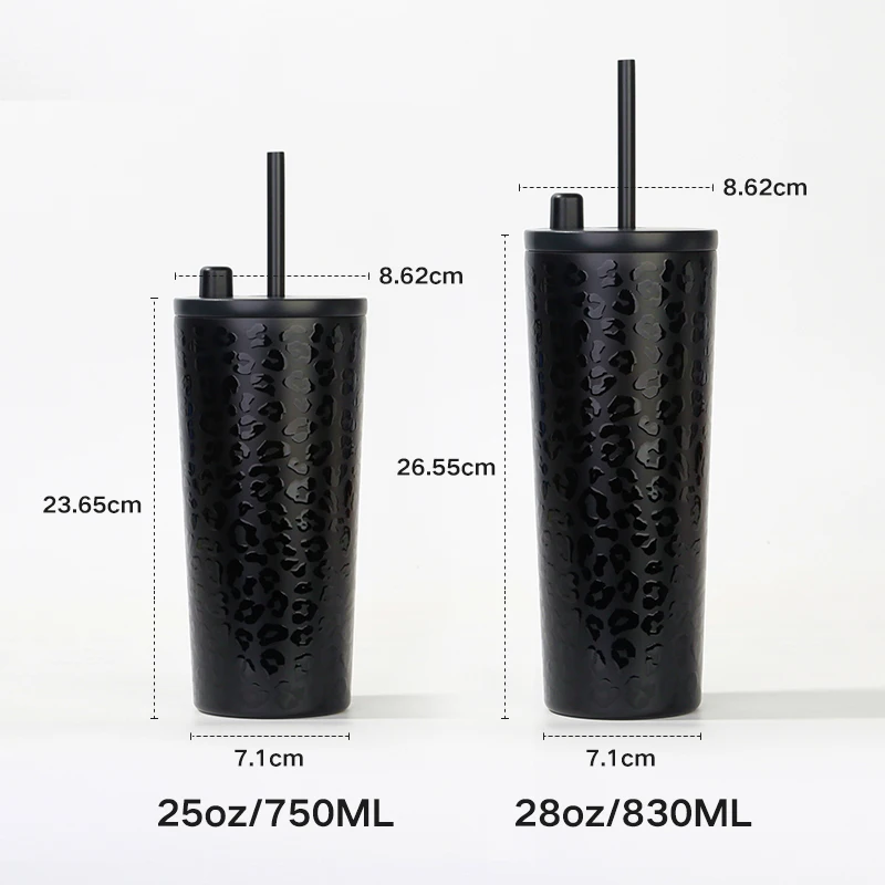 24/28oz Leak Proof Simple Custom Coffee Double Wall Cup Insulated Stainless Steel Wholesale Bulk Tumbler with Lid Straw