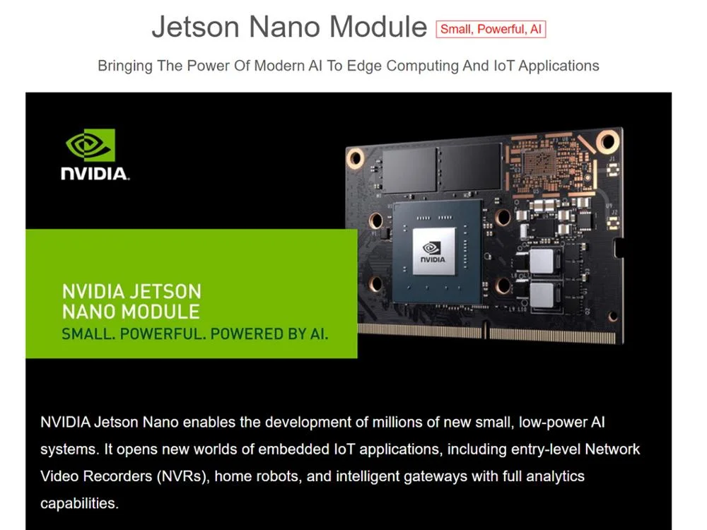 NVIDIA Jetson Nano 4GB Module (B01) On Module (900-13448-0020-000)16GB EMMC