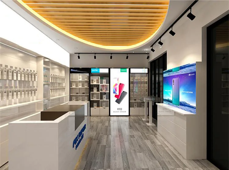 Mobile Phone Shop Counter Table Shop Interior Decoration Customized Mobile Phone Shop Layout Design