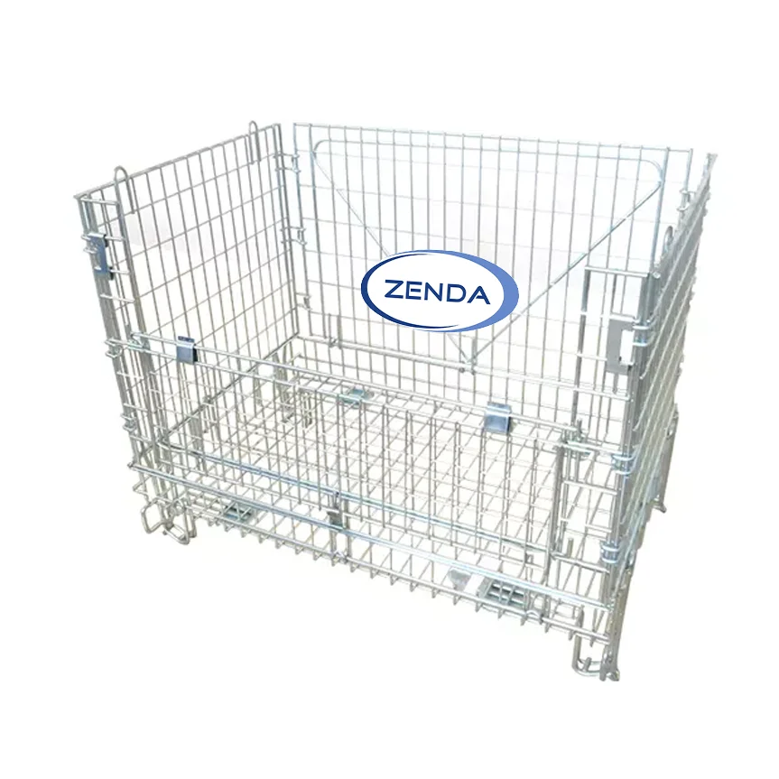 Сетчатая клетка ZENDA 400-1500 кг Складная Клетка для складских поддонов