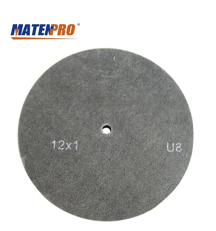 
12 inch Non woven Matt Polishing Wheels , Fast Heat Dispelling, No Black Discoloration, Abrasion-resistant 