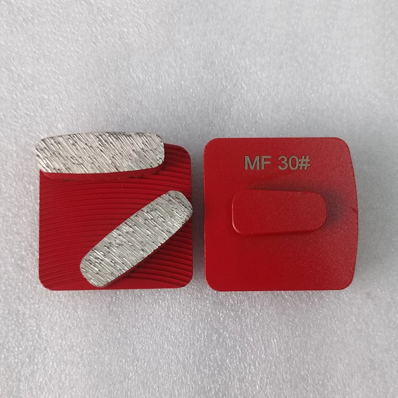 Bontai redi lock diamond grinding shoes with double S series segment for concrete and terrazzo floor