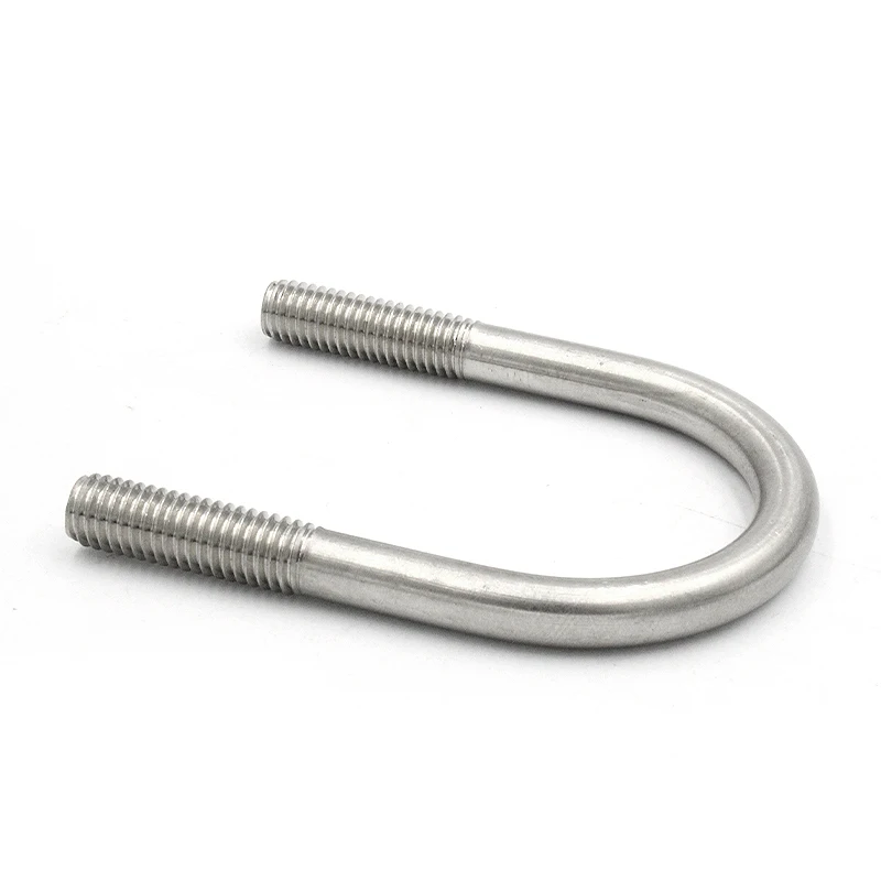 Stainless U Bolts and Nuts Plain Iron Nylon Galvanized Hastelloy Monel Plastic 304 Aluminium Ss304 Bolt Fasten Steel Bolt