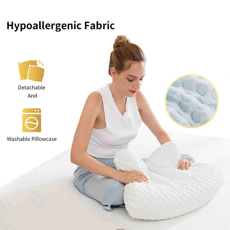 Comfortably Quality Sleeping Healthy Bed Bamboo Cooling 350Gsm Shredded Memory Foam Neck Pillow For Sleeping Shredded