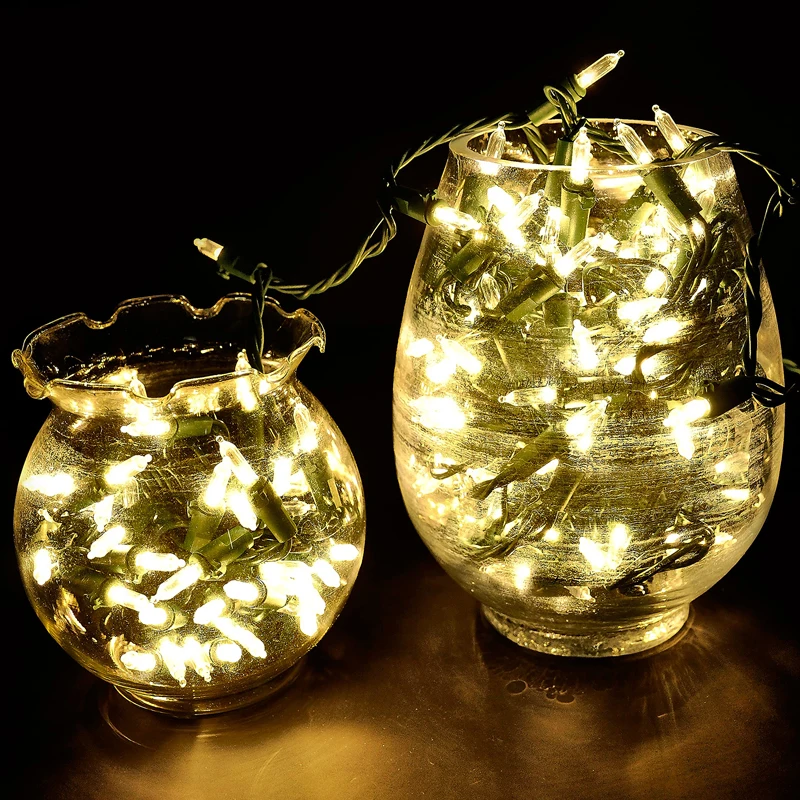 Mini 75 Christmas fairy string lights incandescent green tungsten  wire cheap and convenient dress up the roof and trees