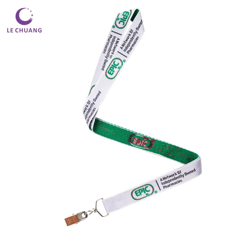 
Custom lanyard id card badge holder polyester nylon ribbon bamboo Lanyard 