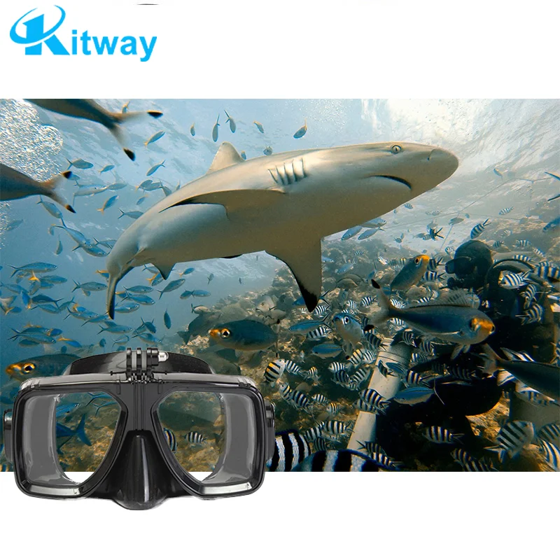 Cover leak proof tempered glass adult diving half face diving breathing snorkeling diving lung water mask diving swimming
