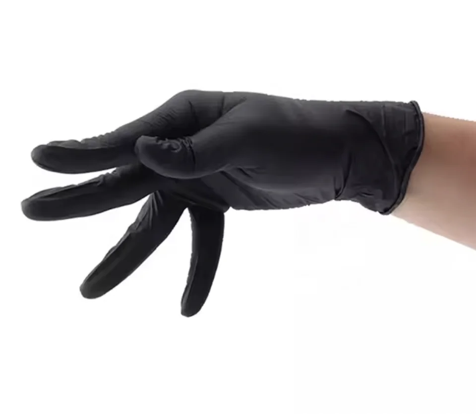 factory stock Blue Black clear Cheap Custom Nitrile PVC Gloves Powder Free Examination Disposable Clean Latex Vinyl Nail Gloves