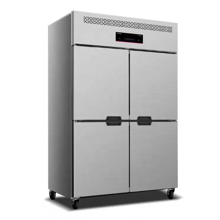 Commercial Restaurant Kitchen 6 Door Large Capacity Direct Cooling Upright Refrigerators Freezers
