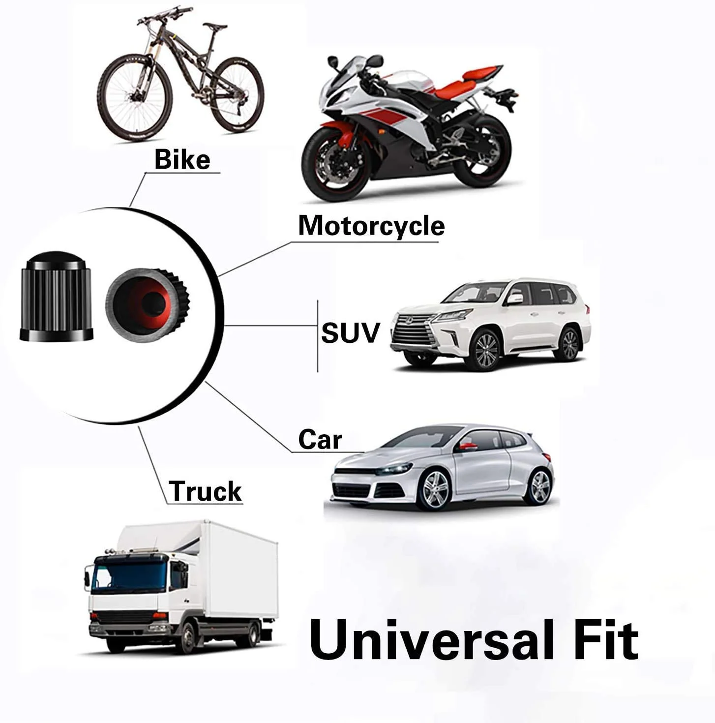 CNC Machined Aluminium High Pressure Valve Caps Customized machining service Dust Covers for Cars Trucks SUV Motorcycles Bicycle