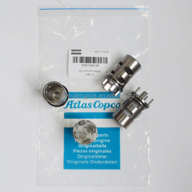 1635538300 1830019445 Atlas Copco original screw air compressor oil stop valve