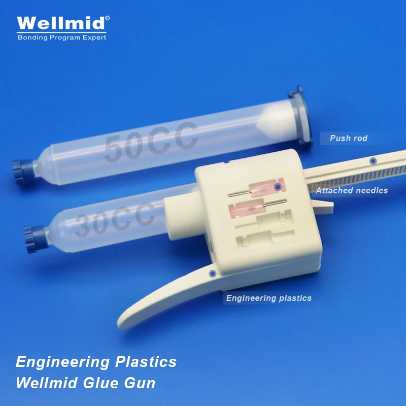 30cc 55cc Manual Glue Gun Syringe Barrels Single component 1K PU Epoxy UV Solder Paste Sealant Portable 3M ARALDITE Caulking Gun