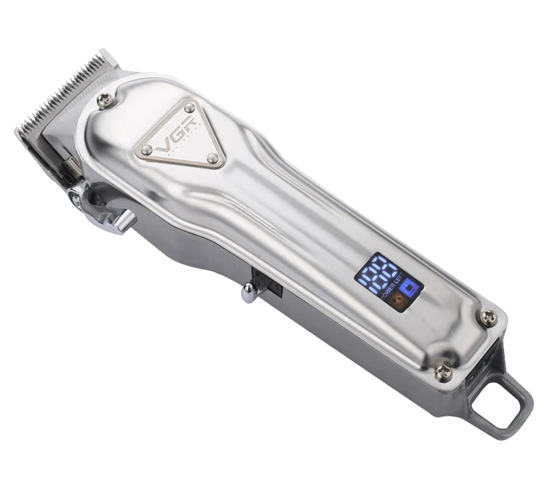 VGR V-140 New Cordless Barber Haircut Professional Rechargeable USB Salon Wholesale Gold All Metal With Lcd Hair Clipper Trimmer