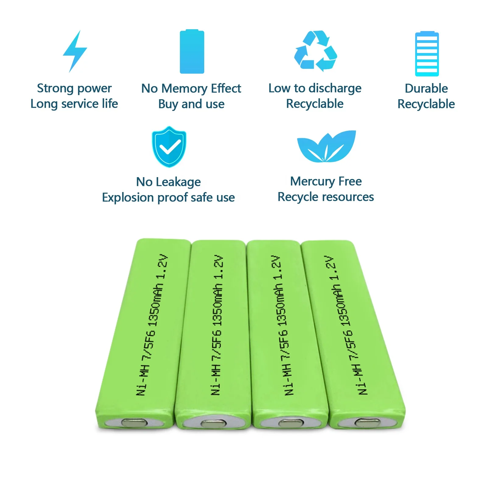 Ni-MH 7/5F6 1350mAh 1.2V rechargeable battery nimh batteries Chewing Gum battery For CD Play electronic dictionary