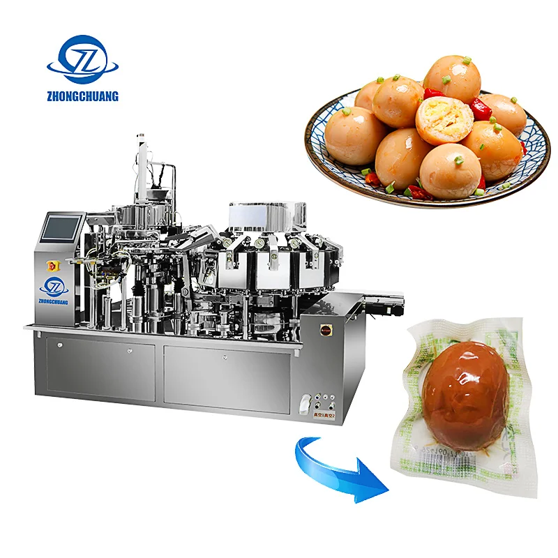 High Quality Continuous Cabinet Type Preservation Sealer Dry Food Egg Small Fish Vegetable Automatic Vacuum Packing Machine