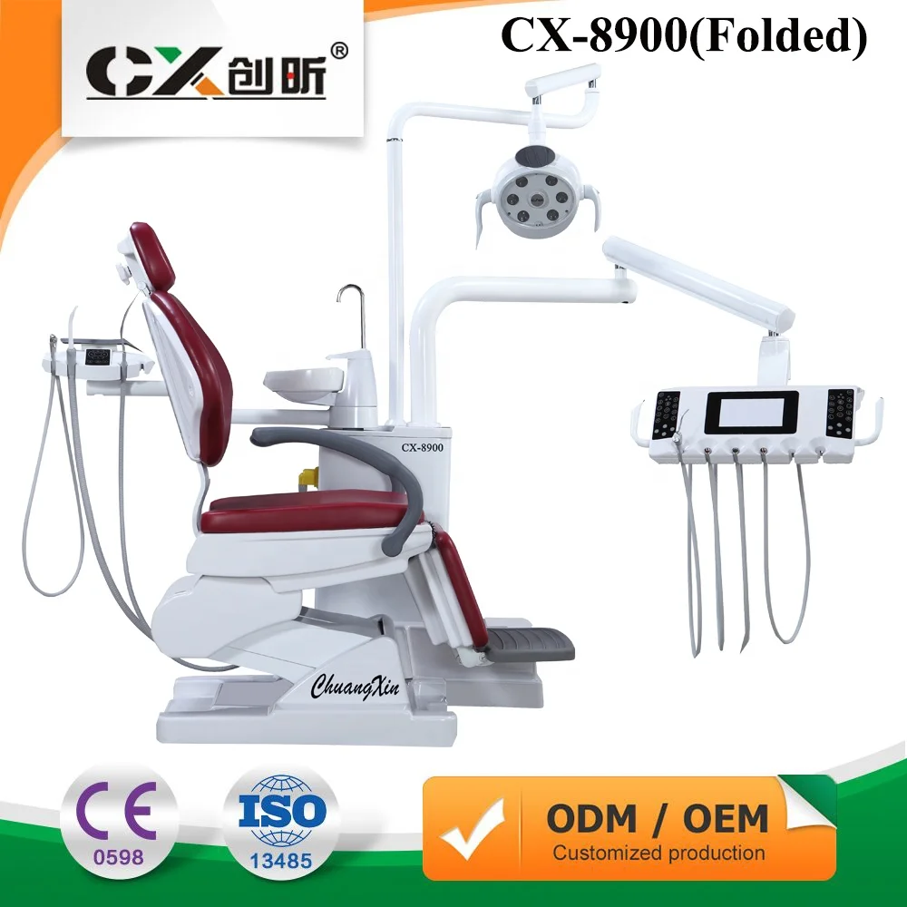 Comfortable Folding Luxury Dental Chair Unit With Mobile Cart With Movable Tray CX-8900(Folded)