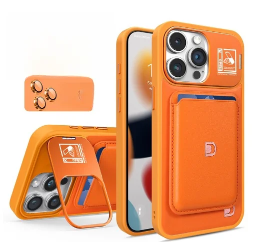 China suppliers 2 in 1 stand protective cover magnetic wallet phone cover silicone mobile phone card holder for Iphone