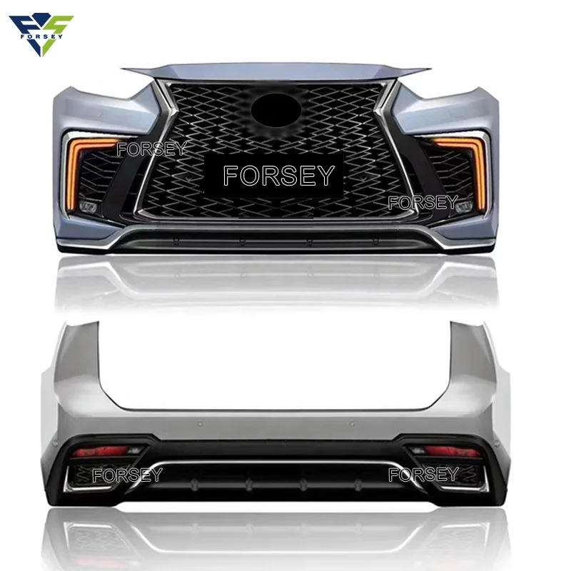 Car bodykit for Toyota h-ighlander 2021 2022 year facelift Lexus LX600 model with Front&Rear bumpers and grille