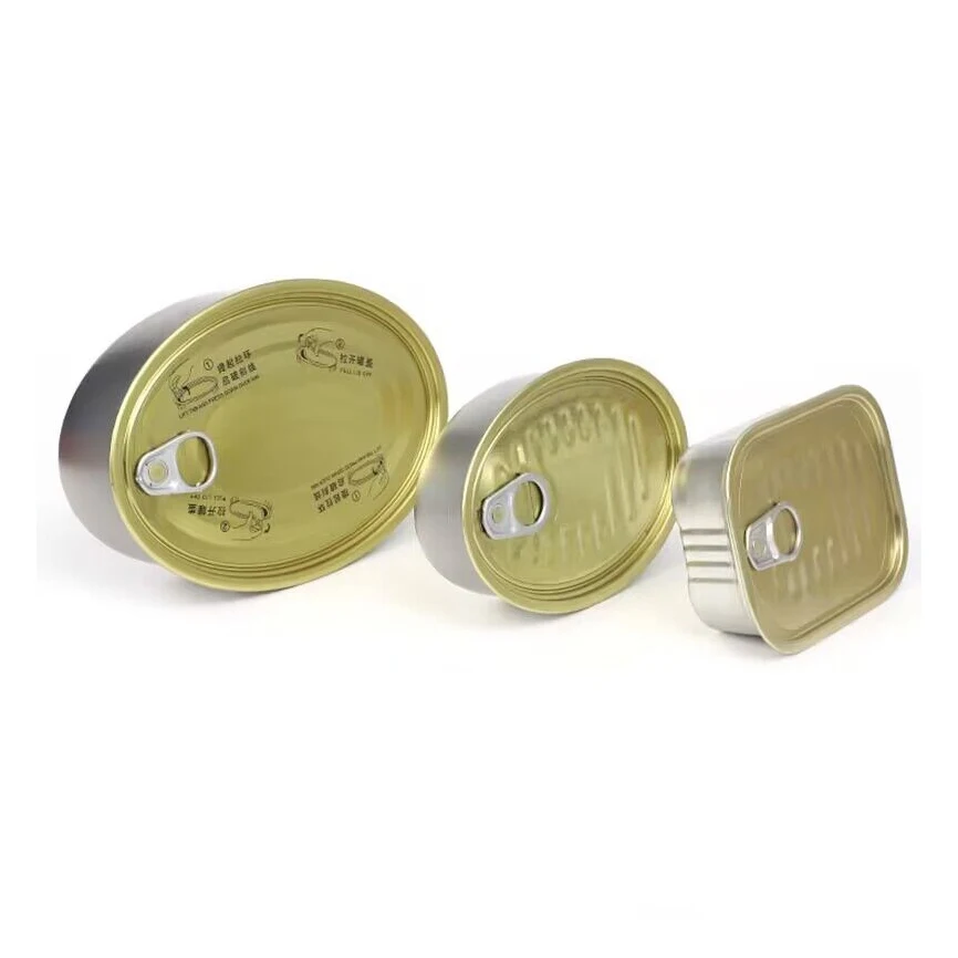 Manufacturer Food Grade Empty Air Tight Self Seal Aluminum Tin Cans For Tuna Sardine Fish Meat Pet Food Canning