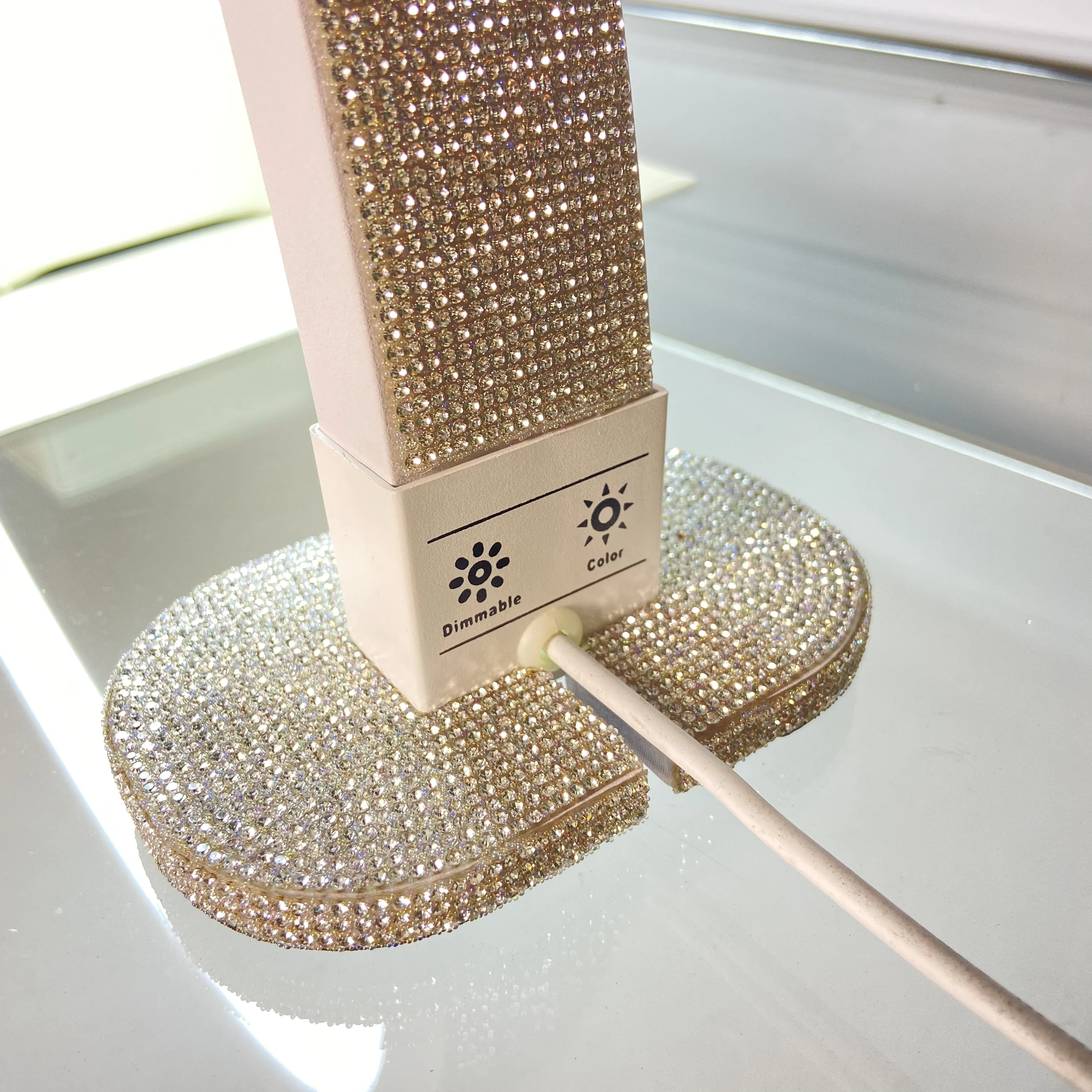 45W Adjustable Desk Lamp Nail Led Table Lamp Diamond Half Moon Nail  Lamp Wholesale Table Desk Half Moon LED Nail Light