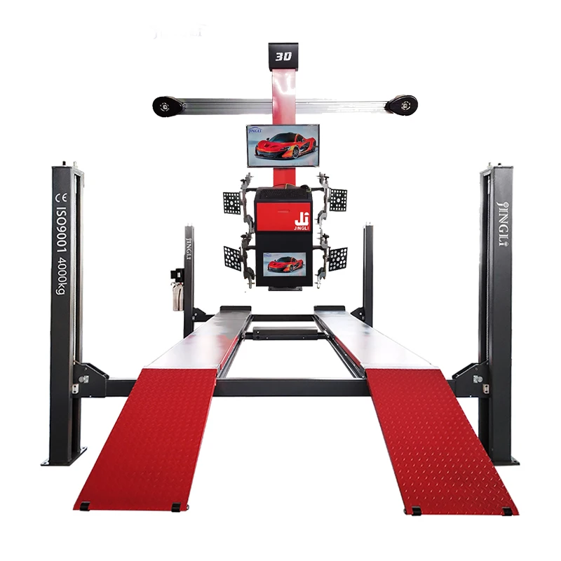 CE approved repair shop 3D Four Wheel Alignment Equipment machine with 4 post car lift car equipment