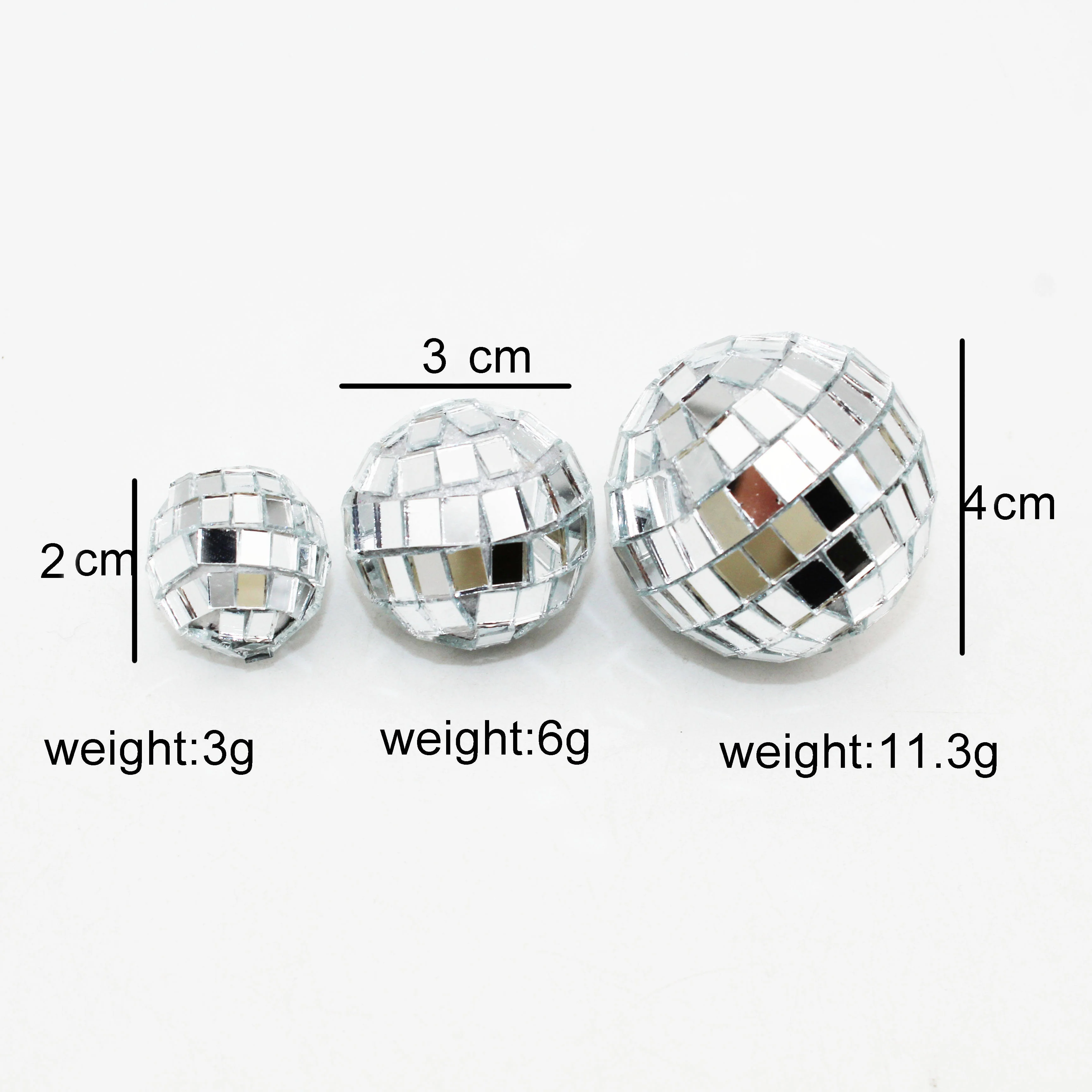 Ychon Disco Ball Cake toppers Decoration Dance Birthday Party Supplies Bling Silver Mirror Balls Cupcake toppers