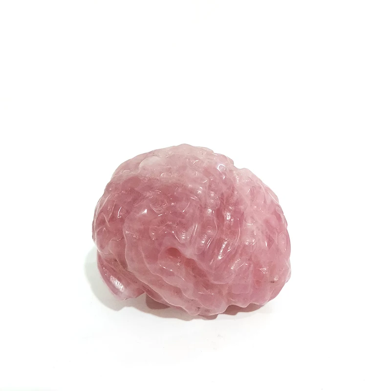 Natural Healing Crystals Carving Crafts Big Size Rose Quartz Brain For Fengshui