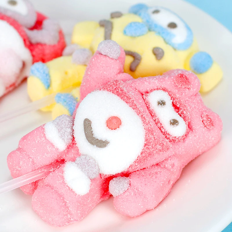 Wholesale Halal Cotton Candy Sugar Fruit Jam Marshmallow Lollipop Cotton Candy
