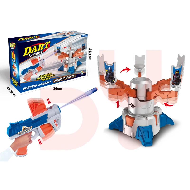 Hot sale soft  Kids indoor plastic electronic bo eva air soft bullet target toy gun with darts