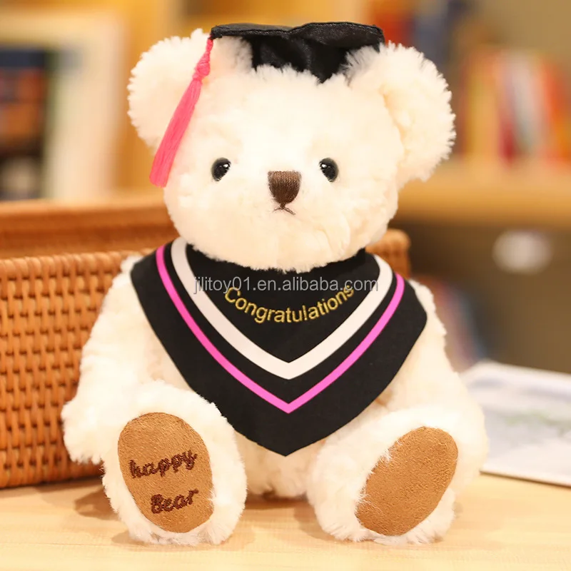 factory oem graduation teddy bear custom wholesale graduation bear plush doll cartoon toy