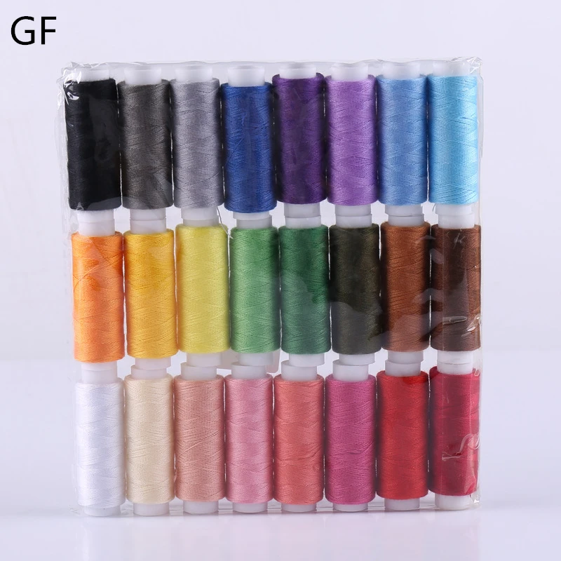 Wholesale High Strength Household 40 2 Sewing Thread 24 Colors Per Bag 100% Polyester Sewing Thread For Garments