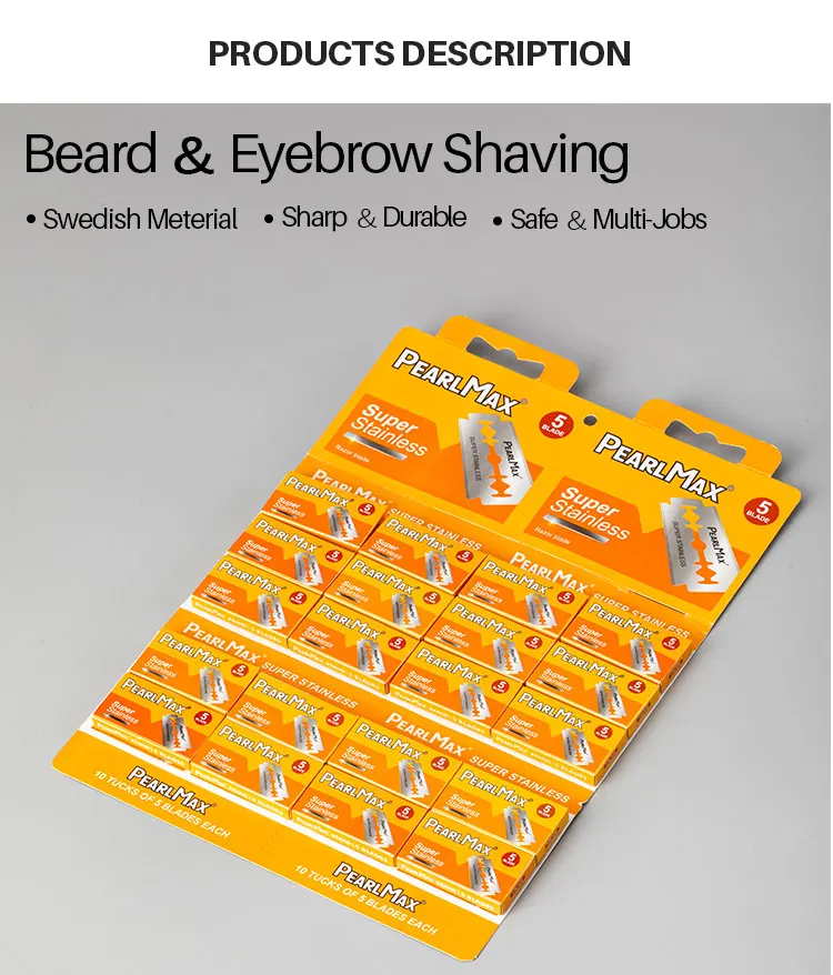 Custom Brand Stainless Steel Sweden Double Edge Safety Razor For Men Wholesale Hot Sale Different Barber Razor Blade Shaving