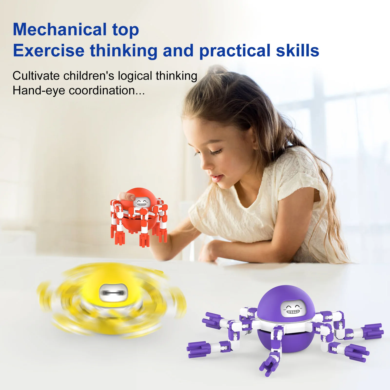Wholesale kids safe fingertip mechanical gyro reduce pressure spinning top creative popular toy