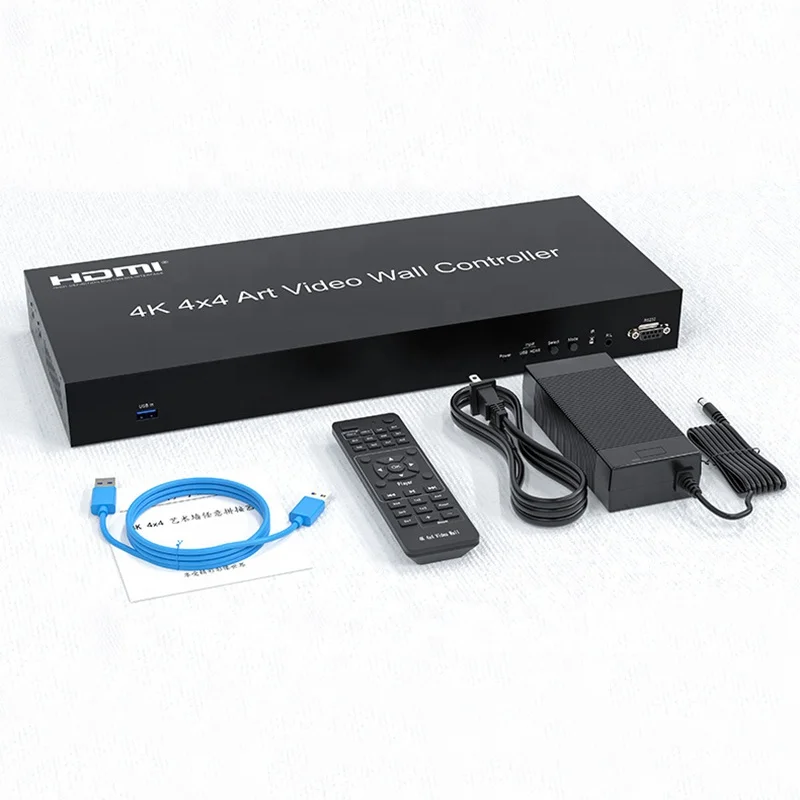 High Resolution 4K 1080P HD 4x4 Art HDMI TV Video Wall Controller 4K 30Hz Version